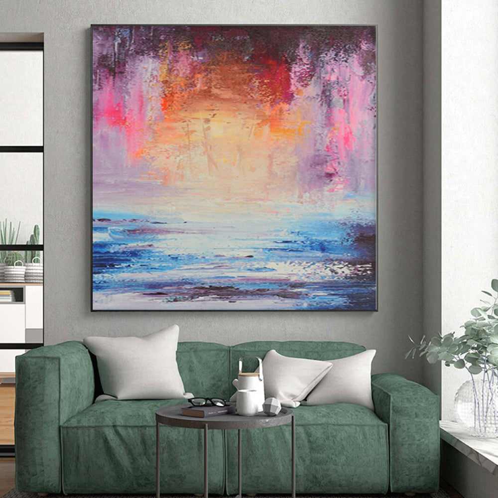 evening coastal abstract acrylic design 5